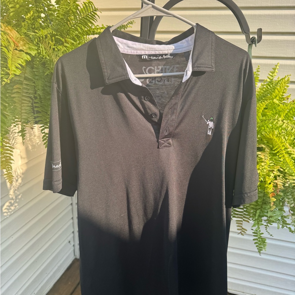 Travis Mathew Black Polo Shirt Classic Design